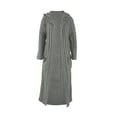 thumbnail image 2 of Langwyqu Autumn Winter Long Open Front Cardigan Knit Ankle Length Hooded Sweater With Pocket, 2 of 4