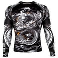 thumbnail image 1 of Venum Men's Dragon's Flight Long Sleeve Rash Guard MMA BJJ Black/White, 1 of 2