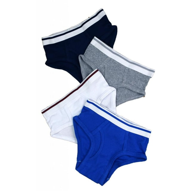 Buyless Fashion Culottes Garçon en Couleurs Assorties sous-Vêtements en Coton Doux 4 Pack
