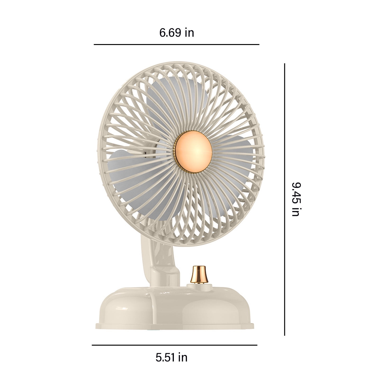 Oscillating Vintage Fan, Metal Retro Table Top Fan, Adjustable Head Tilt, Quiet 4 Speeds Plug-In Desk Fan for Bedroom Home Office & Kitchen