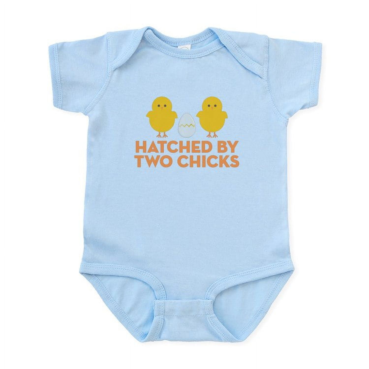 CafePress - Hatched By Two Chicks Infant Bodysuit - Baby Light Bodysuit, Size Newborn - 24 Months