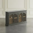 thumbnail image 3 of Jofran Archdale 65" Gothic Arch Transitional Sideboard Storage Cabinet with Glass Doors, 3 of 12