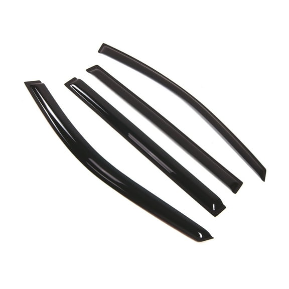 Tuningpros WD2-312 Outside Mount Window Visor Deflector Rain Guard Dark Smoke 4 Pcs Set For 1999-2007 Mazda MPV
