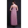 thumbnail image 2 of Bimba Robe Longue Chic à Imprimé Floral pour Femme, Style Bohème, Maxi d'Été, Tenue de Plage - Moyen, 2 of 6