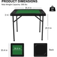 thumbnail image 3 of 35.4" Square Folding Card Table, Mahjong Table with Green Felt，Chip Trays and Cup Holders, Portable Domino Tables for 4 Players, Card Game Tables for Mahjong Poker Domino Game, 3 of 8