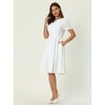 thumbnail image 3 of DARING DIVA A-Line Work Church Pockets Dress S White, 3 of 6