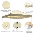 thumbnail image 3 of InstaHibit 10x10Ft Replacement Pop up Canopy Top Sunshade Cover Outdoor Patio, 3 of 12