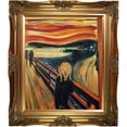 thumbnail image 1 of La Pastiche Edvard Munch 'The Scream' Hand Painted Framed Canvas Art, 1 of 5