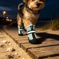 thumbnail image 6 of 4 Pcs Waterproof Dog Shoes with Reflective Straps, Breathable Non-Slip Boots for Large Dogs, Paw Protection for Daily Walking, 6 of 6