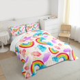 thumbnail image 3 of Homewish Cute Gradient Rainbow 2pcs Bedding Comforter Set for Teens Kids Children,Ombre Watercolor Twin Comforter Sets,Cartoon Kawaii Breathable Bedding Set,Lightweight Room Decor, 3 of 8