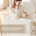 thumbnail image 6 of 110" Sectional Couches for Living Room, Modern Convertible Upholstered Comfy Sleeper Sofa with Ottoman 2 Pillows, Sofa Sectionals for Living Room, Apartment, Office, White, 6 of 14