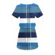 thumbnail image 5 of mfyjkho Vestidos para mujer, Vestido de mujer de color liso con cuello redondo y manga corta hasta la pantorrilla Vestidos de playa para mujer m, 5 of 6