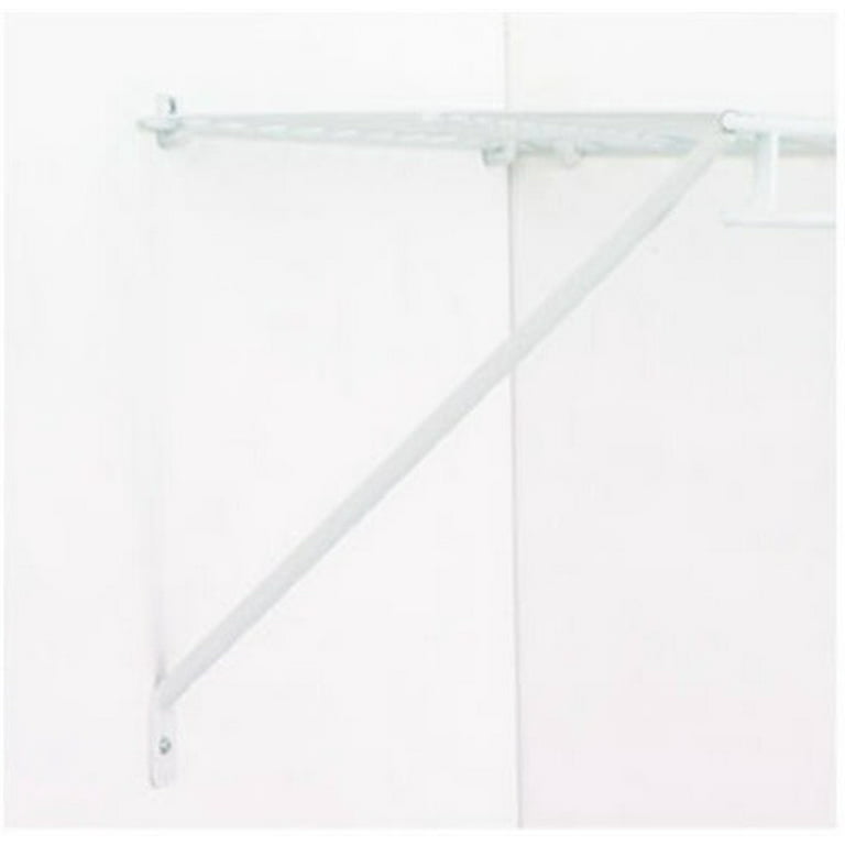 White Wire Shelving Support Bracket, Closet Maid Wire Shelving Parts
