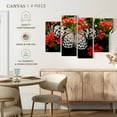 thumbnail image 4 of Elephant Stock Pretty Butterfly Wall Art - Horizontal Multi Panel Canvas - Living Room Wall Decor - Animal Multi Panel - Black And White Decor - 68" x 42", 4 of 4