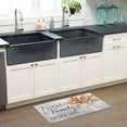 thumbnail image 2 of SoHome Cozy Living Friends and Family Gather Eucalyptus Floral Anti-Fatigue Kitchen Mat, Grey/Yellow, 17.5"x30", 2 of 9