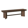 thumbnail image 1 of Bloi Dining Bench- X Shaped Trestle Base- 59 Inch- Brown Wood Frame, 1 of 6