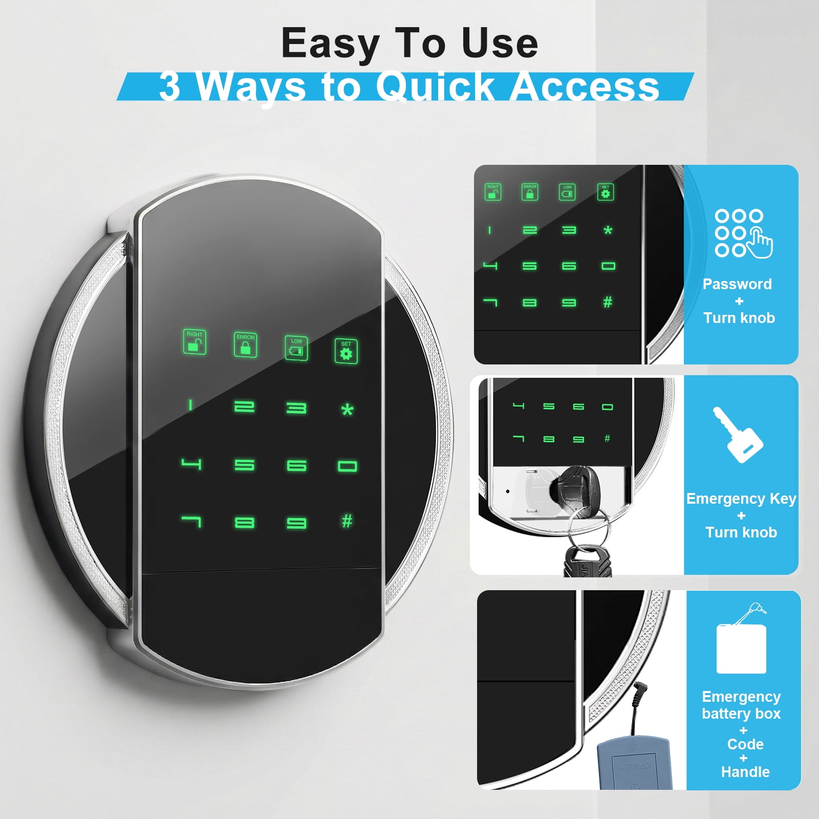 Kavey 5-6 Long Gun Safes, Digital Gun Safe, Quick Access Gun Safe for Shotguns with LED Light & Removable Shelf