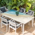 thumbnail image 2 of Teal Blue Beach Coastal Table Cloths for 4 Foot Rectangle Tables, Summer Ocean Nautical Seaside Patio Waterproof Elastic Fitted Tablecloths, Washable Rectangular Table Cover for Camping, 2 of 8