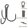 thumbnail image 4 of 2# 1.02" Treble Fish Hooks Carbon Steel Bend Hook with Barbs, Black 20 Pack, 4 of 5