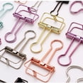 thumbnail image 1 of Becaristey Multi-size Colorful Hollow Out Binder Notes Clips Letter Paper Clip Office silver S 1Set, 1 of 6