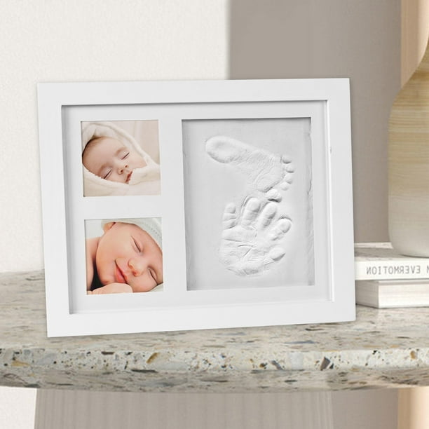 Cadres souvenir pour bébé, cadeaux de douche pour bébé, kit de cadre photo  avec empreintes de mains et empreintes de bébé 