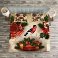thumbnail image 4 of Ambesonne Christmas Quilted Bedspread Set 3 Pcs, Vintage Ornaments, Queen Size, Multicolor, 4 of 4