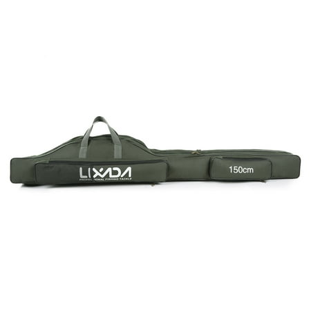 MIXFEER 100cm/130cm/150cm Fishing Bag Portable Folding Fishing Rod Reel Bag Fishing Pole Gear Tackle Tool Carry Case Carrier Travel Bag Storage Bag Organizer