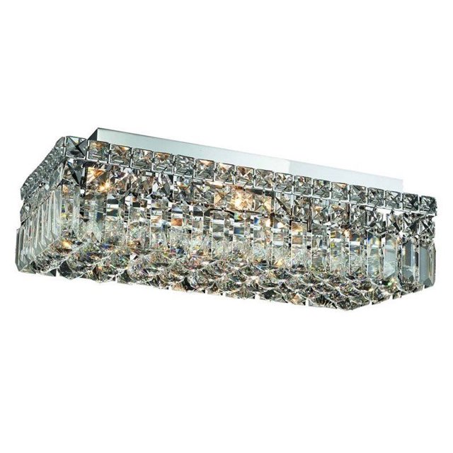 Elegant Lighting Maxime 10" 4 Light Royal Crystal Flush Mount
