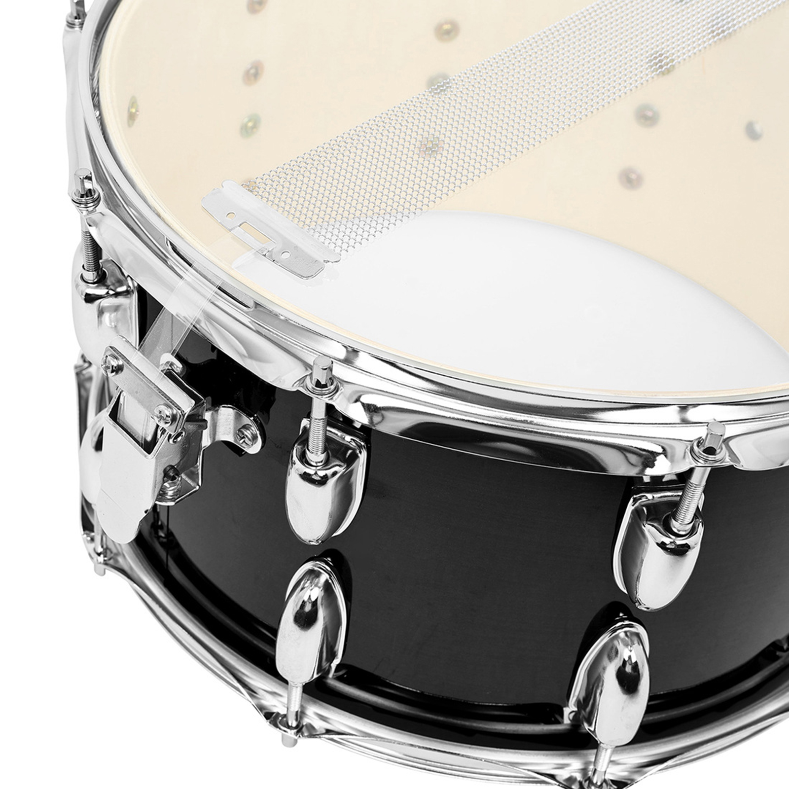 14inch Snares Drum Percussions Instrument with Drum Key, Drumsticks and Strap Student March Snares Drum Musical Toy
