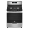 Brand New WFG505M0MS Whirlpool 30" 5.1 cu ft 5 Burners Gas Range in Stainless Steel. Dimensions of 29” width, 27.2” depth, and 46.25” height