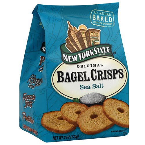 New York Style Original Sea Salt Bagel Crisps, 7.2 oz (Pack of 12
