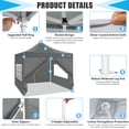 thumbnail image 3 of SANOPY 10x10 Heavy Duty Pop Up Canopy Tent with 4 Sidewalls, Commercial Instant Waterproof Canopy Tent, UV 50+ with Silver Coated, Upgraded Thickened Hexagonal Legs, Gray, 3 of 8