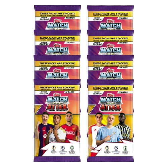 2023-24 Topps Match Attax UEFA Champions League Cards - 8-Pack Set (96 Cards)
