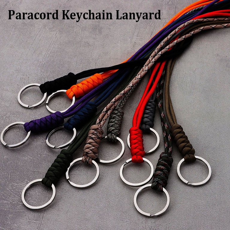 New Emergency Survival Backpack 11 Styles High Strength Parachute Cord  Paracord Keychain Key Ring Lanyard Round Buckle 5 