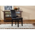 thumbnail image 2 of Urban Style Black Leatherette Padded Parson Chairs (Set of 2) | Solid Wood Legs | Durable & Easy-Clean Upholstery | 21"W x 16.5"D x 35.5"H | Perfect for Dining Room, Kitchen, Living Room, 2 of 6