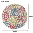 thumbnail image 6 of Pioneer Flower Floral Print Pattern Round Tablecloth 60"x60",Wrinkle Wipeable Table Cloth for Kitchen Dining Room Picnic Patio Party, 6 of 6