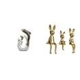thumbnail image 1 of escultura blanca plateada,Estatua de delfín de cerámica,escultura blanca plateada,Escultura de figura,Estatua sentada,figura,escultura,adorno,Estatuas de conejos en miniatura para decoración, 1 of 8