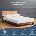 thumbnail image 2 of Percale 1000 Thread Count Full Extra Long Size Sheets 100% Egyptian Cotton 4 PC Sheet Set, Crisp & Cool Percale Weave, Fits Upto 24 Inch EXTRA DEEP POCKET - White, 2 of 7