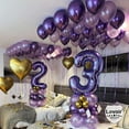 thumbnail image 3 of Purple 22 Number Balloons, 40 Inch Giant Number 22 Balloons Foil Mylar Helium Purple Number Balloons for 22th Birthday Party Supplies Anniversary Event Celebration Decorations, 3 of 4