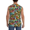 thumbnail image 4 of Haiem Men's Color Summer Print Tank Tops Summer Sleeveless Cut Off Workout T-Shirts Fitness Vest Athletic Undershirts-X-Large, 4 of 8