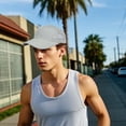 thumbnail image 2 of Gorra de béisbol transpirable para hombre, de verano, con ala ahuecada y extendida, para viajes al aire libre y protección solar., 2 of 6