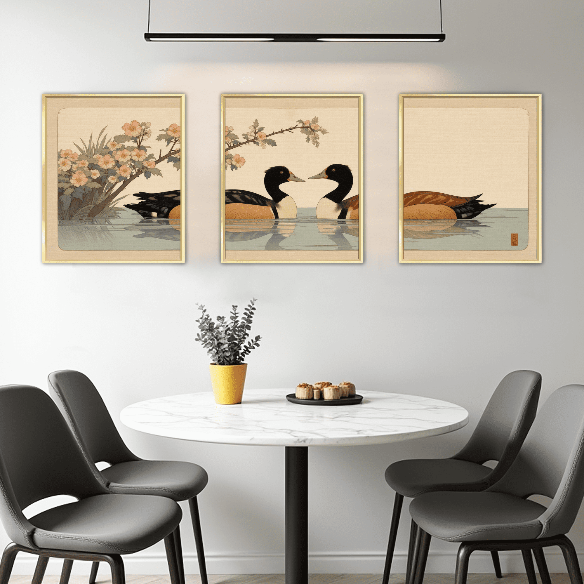 MAYEERTY Modern Abstract Wall Art Painting, Living Room Decor, Glod Aluminum Alloy Frame, 15.7"x11.8"