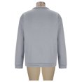 thumbnail image 5 of IYTR Men's Stand Collar Sweatshirt Solid Color Long Sleeve Casual Sweatshirts Fall Clothes Zipper Pullover Sweatshirt Gray S, 5 of 7