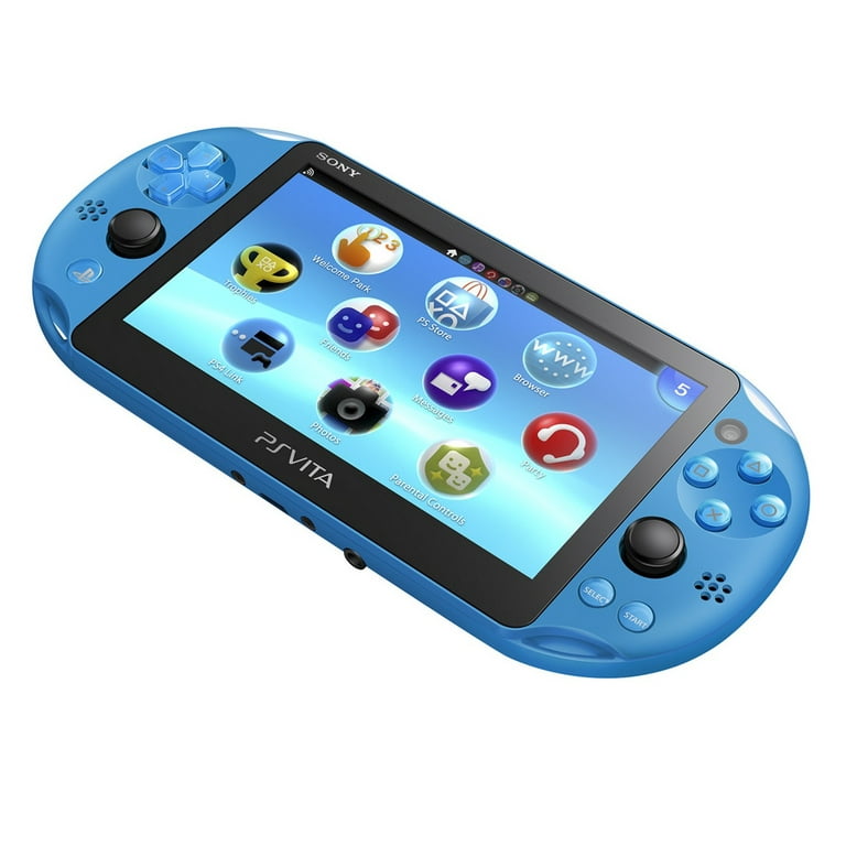 Restored Sony Playstation PS Vita 2000 Slim Gaming Console, Aqua