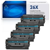 26X CF226X Toner Cartridge 4 Pack High Yield Black Compatible for HP 26X CF226X 26A CF226A Laserjet Pro M402dn M402n M402dw MFP M426fdw M426fdn M426dw M402 M426 CF226XC Printer Ink