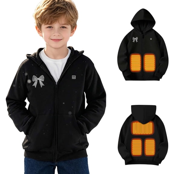 Zorckvet Girls' Black Outerwear Jackets for Little Kids/Big Kids