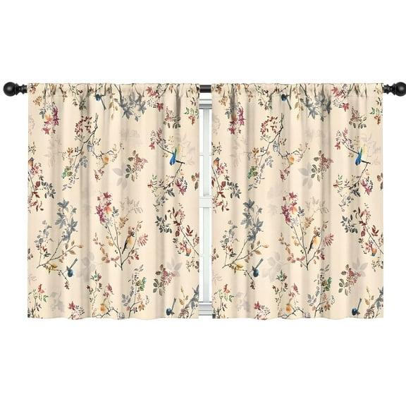 Blackout Kids Curtains,Pioneer Flower Floral Print Pattern Childrens Insulated Curtains Set Of 2,Bedroom Essentials,Toddler Room Decor 42"x54"