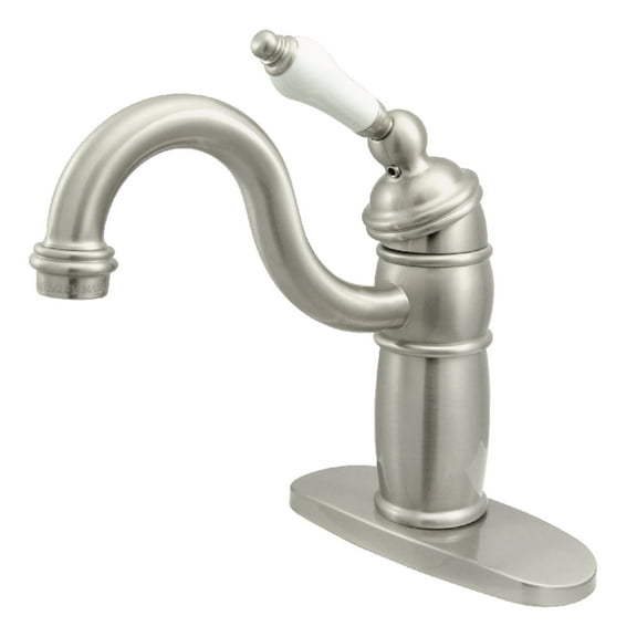 Kingston Brass KB1488PL Deck Mount Bar Faucet, Brushed Nickel