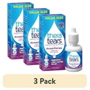 (3 pack) TheraTears Dry Eye Therapy Lubricating Eye Drops, Daily Use, 1 fl oz Bottle