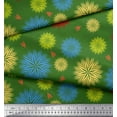 thumbnail image 3 of Soimoi Green Cotton Poplin Fabric Artistic Floral Print Sewing Fabric Yard 56 Inch Wide, 3 of 3